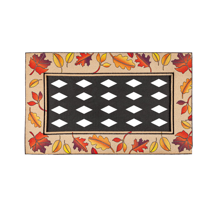 Arlmont & Co. Fall Leaves Flocked Sassafras Mat Tray Wayfair Canada